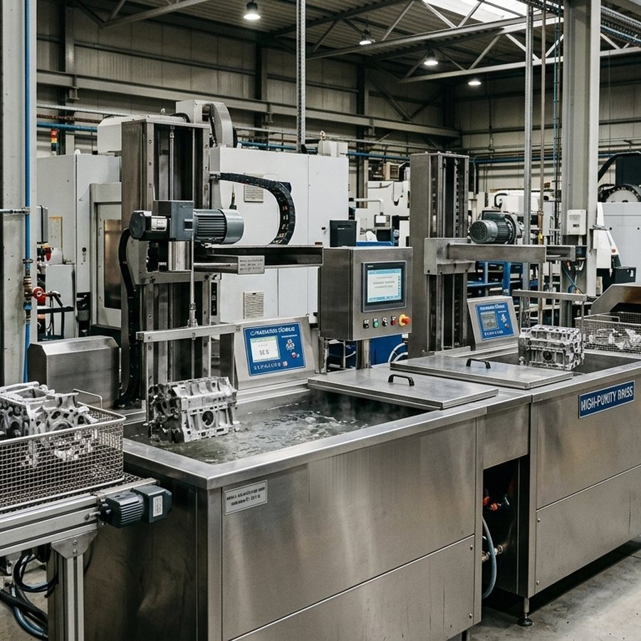ASONIC ultrazvučni sustav za čišćenje po mjeri u industrijskom pogonu