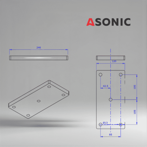 ASONIC HEATER-1000W-5vijaka-3 vanjski grijač za spremnike ultrazvučnih čistača