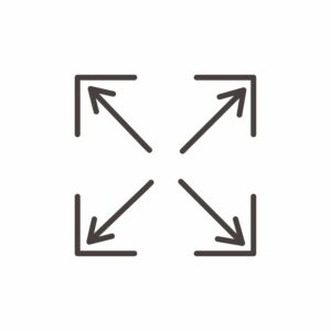 Kvadratni dijagram sa strelicama koji prikazuje dimenzije duljine